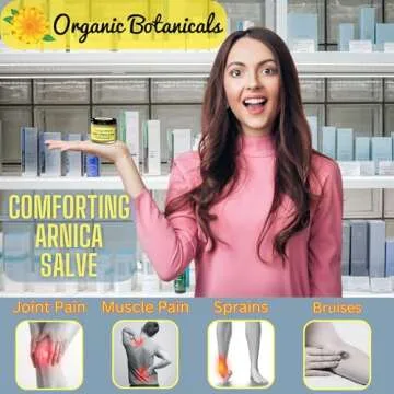 Organic Botanicals Pure Arnica Salve | Sore Muscle & Joint Relief Cream for Stiffness, Aches, Bruising, Swelling, Sprains & More | 2 oz Arnica Cream