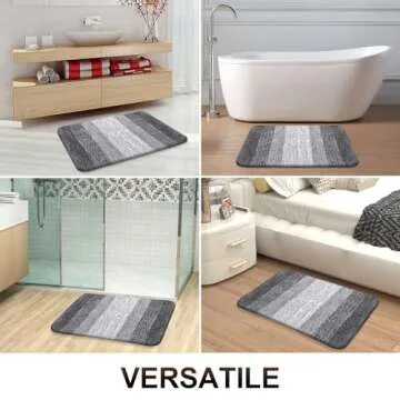 OLANLY Bathroom Runner Rug 59x20 Soft Absorbent Grey