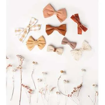 Jesries 21 Pack Baby Girls Hair Clips Bows Fully Lined Non Slip Barrettes for Fine Handmade Hair Accessories for Newborn Infant Toddler Kids