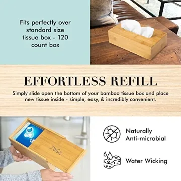 Bamboo Tissue Holder - Stylish and Eco-Friendly Design