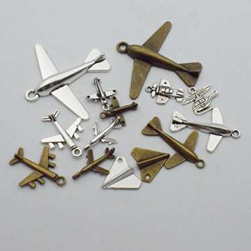 Aircraft Airplane Charm-100g(40-45pcs) Craft Supplies Charms Pendants for Crafting, Jewelry Findings...
