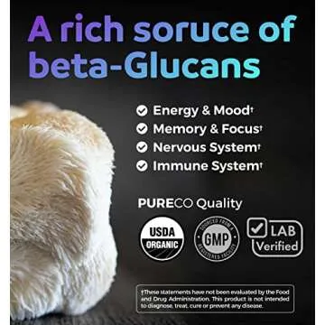 USDA Organic Lions Mane Capsules for Memory & Focus