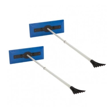 Snow Joe 2 Pack Windshield Ice Scraper, Car Window Snow Removal Broom for Winter