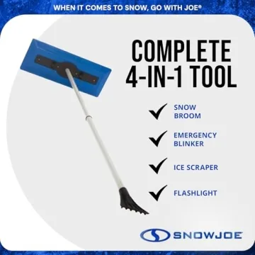 Snow Joe 2 Pack Windshield Ice Scraper, Car Window Snow Removal Broom for Winter