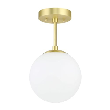 XiNBEi Satin Brass Globe Ceiling Light for Home