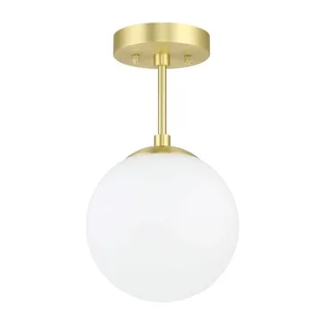 XiNBEi Satin Brass Globe Ceiling Light for Home