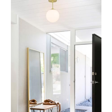 XiNBEi Satin Brass Globe Ceiling Light for Home