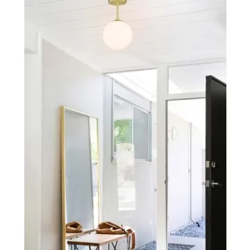 XiNBEi Satin Brass Globe Ceiling Light for Home