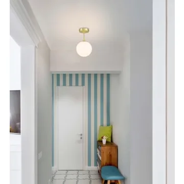 XiNBEi Satin Brass Globe Ceiling Light for Home