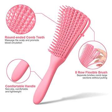 Beature Detangling Brush 2Pcs for Curly Hair Care