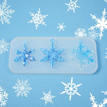 Patelai 3 Pcs Snowflake Silicone Mold Set for Crafts