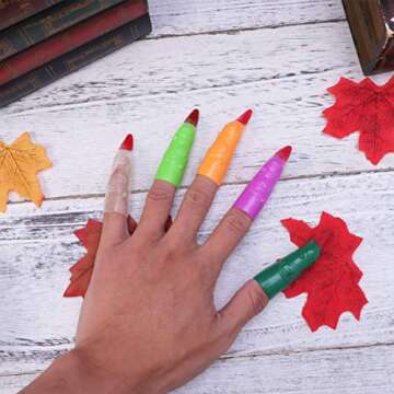 20pcs Fake Witch Nails for Halloween Parties & Pranks