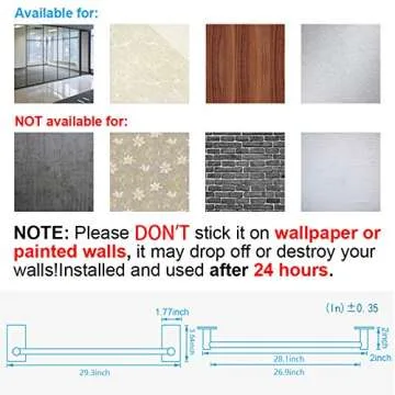 NearMoon Self Adhesive Towel Bar - Rust-Free Bathroom Rack