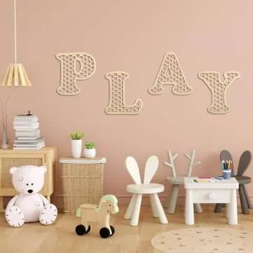 RattanView Wooden Play Letters Set for Playrooms
