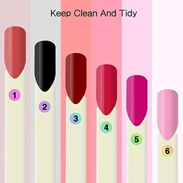 100 ps Fan-shaped False Nail Swatch Sticks with Number Stickers for Color Display, Nail Polish Pract...