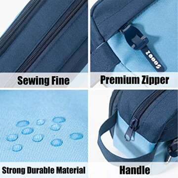 Sooez High Capacity Pencil Case, Big Pencil Bag Pouch Box Organizer Pen Case, Portable Journaling Supplies with Easy Grip Handle & Loop, Asthetic Supply for Girls Adults, Mint Green