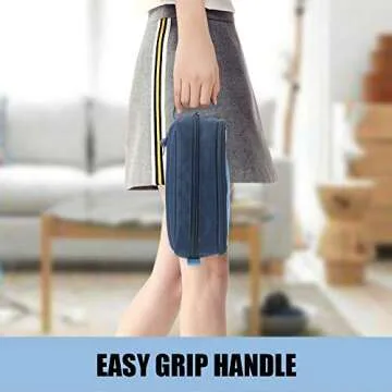 Sooez High Capacity Pencil Case, Big Pencil Bag Pouch Box Organizer Pen Case, Portable Journaling Supplies with Easy Grip Handle & Loop, Asthetic Supply for Girls Adults, Mint Green