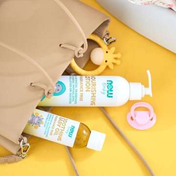 NOW Foods Baby, Nourishing Baby Lotion, Fragrance Free, Paraben Free, 8 Fluid Ounces