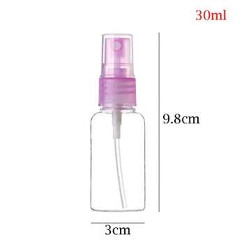 Honbay 4PCS 30ML Small Portable Reusable Plastic Fine Mist Perfume Spray Bottle Transparent Empty Spray Sprayer Bottle Cosmetic Spray Bottles Transparent Travel Small Bottles (30ML*4)