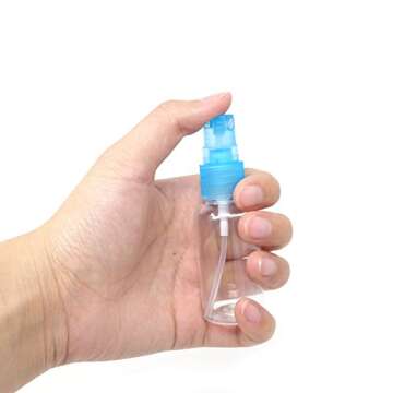 Honbay 4PCS 30ML Small Portable Reusable Plastic Fine Mist Perfume Spray Bottle Transparent Empty Spray Sprayer Bottle Cosmetic Spray Bottles Transparent Travel Small Bottles (30ML*4)