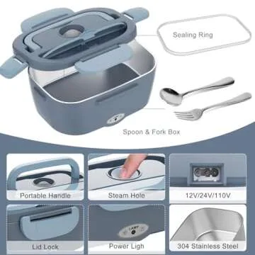 Carsolt Electric Lunch Box - 3 in 1 Heater for Car & Home