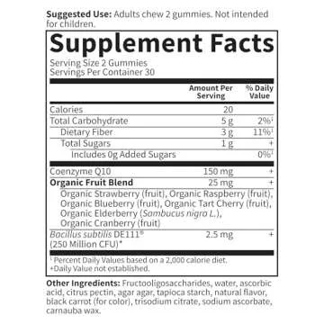 CoQ10 Gummies 150 mg for Heart Health, Energy & Digestion