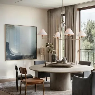 Architectural Tapered Shades Chandelier for Modern Elegance