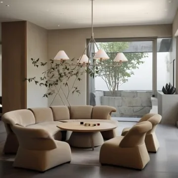 Architectural Tapered Shades Chandelier for Modern Elegance