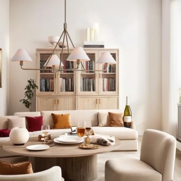 Architectural Tapered Shades Chandelier for Modern Elegance