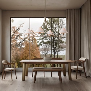 Architectural Tapered Shades Chandelier for Modern Elegance