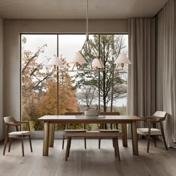 Architectural Tapered Shades Chandelier for Modern Elegance