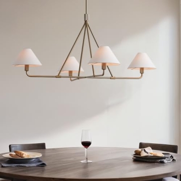 Architectural Tapered Shades Chandelier for Modern Elegance