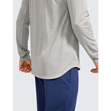 CRZ YOGA Lightweight Long Sleeve Workout Shirt for Men