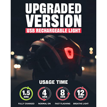 VICTGOAL Bike Helmet with Rechargeable LED Light and Goggles