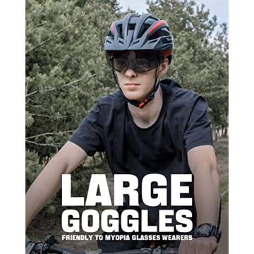 VICTGOAL Bike Helmet with Rechargeable LED Light and Goggles