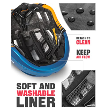 VICTGOAL Bike Helmet with Rechargeable LED Light and Goggles