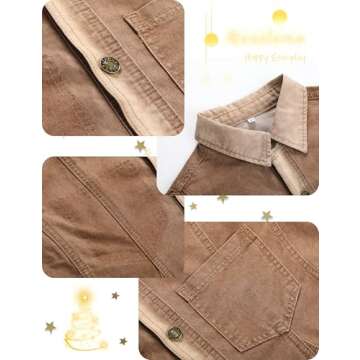 Gozoloma Women's Casual Denim Mini Dress with Puff Sleeves