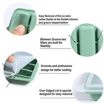 LessMo Ice Cube Tray - Perfect for Small Bottles and Summer Fun