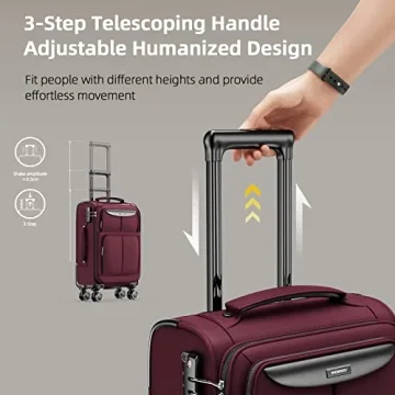 SHOWKOO Softside Luggage Sets Expandable & Durable