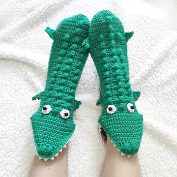 Unisex Knit Funny Animal Crocodile Socks Novelty Shark Crocodile Floor Socks Wool Winter Warm Thick Casual Sock (Style 26)