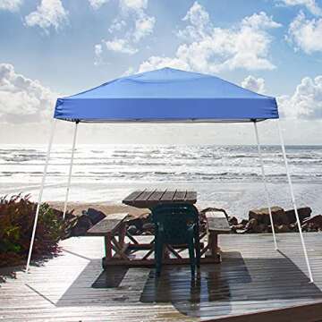GDY 10x10 Outdoor Canopy, Pop Up Canopy Tent, Portable Instant Folding Shelter Gazebos, Patio Canopy Waterproof Canopies with Carrying Bag, for Patio/Outdoor/Wedding Parties and Events, (Blue).