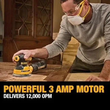 DEWALT 5 inch Orbital Sander Kit, 3 Amp Power, 12000 OPM