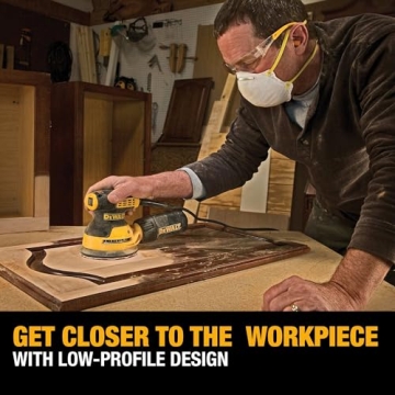 DEWALT 5 inch Orbital Sander Kit, 3 Amp Power, 12000 OPM