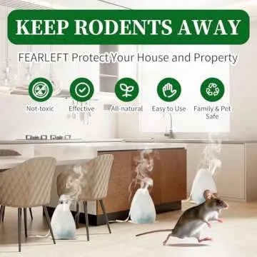 FEARLEFT Mouse Rodent Repellent, 24 Pack Peppermint Oil for Mice Rats Squirrel Pests Repellent Indoo...