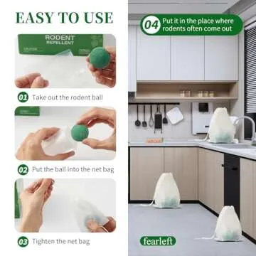 FEARLEFT Mouse Rodent Repellent, 24 Pack Peppermint Oil for Mice Rats Squirrel Pests Repellent Indoor & Outdoor Use, Natural Rat Mouse Repellent Mouse Deterrent Family & Pet Safe