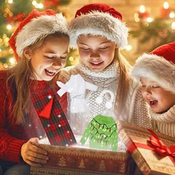 Aoriher 9 Pcs Christmas Elf Doll Accessories Set Includes Sleeping Bag Bathrobe Mask Ear Muffs Scarf Glasses Hammock Sweater(Bulb)