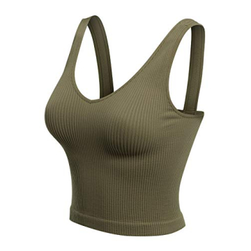 Fashionable Four-Way Stretch Ribbed Crop Top for Women