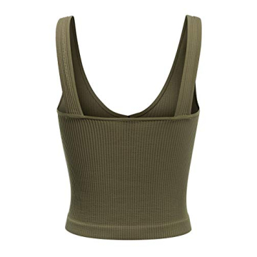 Fashionable Four-Way Stretch Ribbed Crop Top for Women