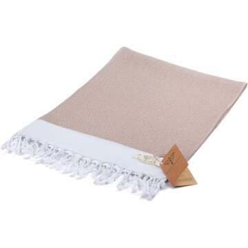SMYRNA TURKISH COTTON Hand Towels Set of 2, 16x40 inch