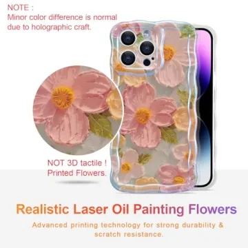 Stylish EYZUTAK iPhone 13 Pro Max Phone Case with Floral Design